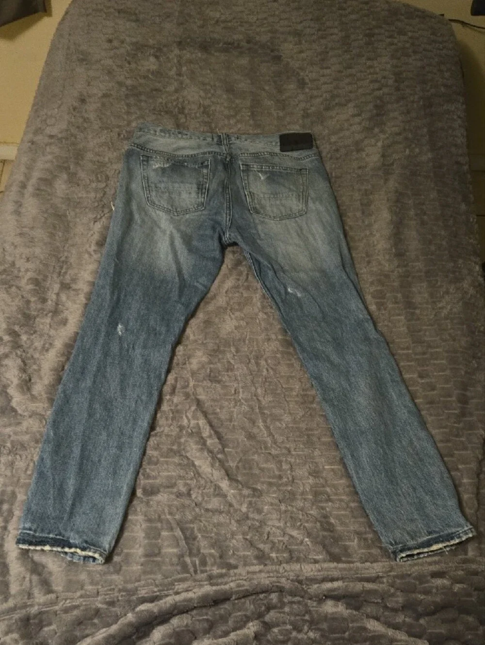 PacSun Men's Distressed Skinny Light Wash Denim Ripped Jeans Size 30x30